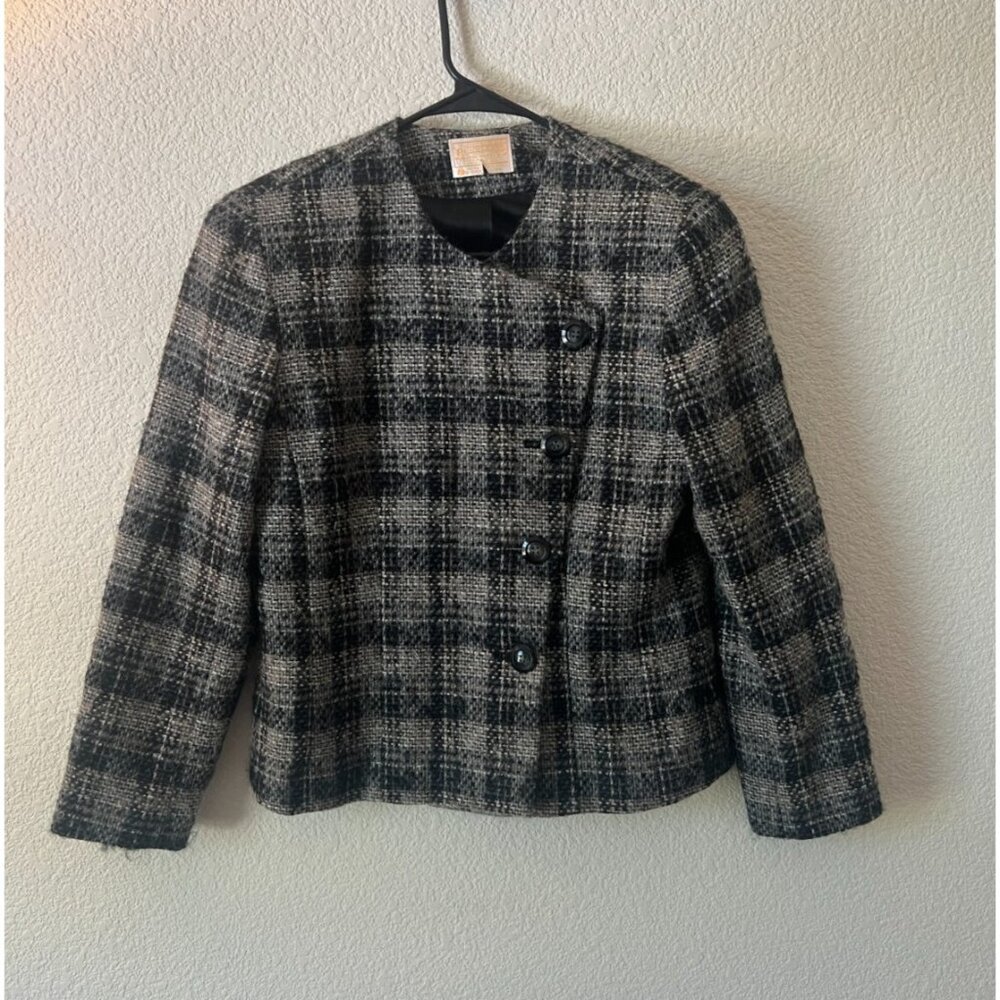 Vintage Women's Pendleton Asymmetrical Wool Button Up Blazer Size 6